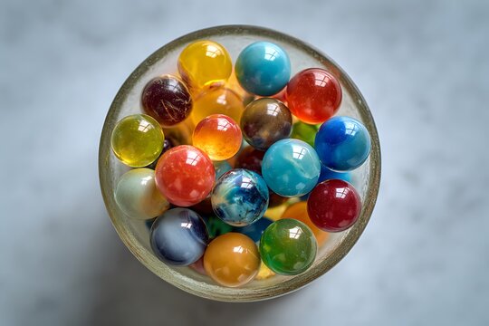 colorful glass balls