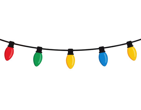 Christmas Lights String Transparent Background