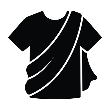 Toga icon showing a classical Roman garment for historical and academic designs
