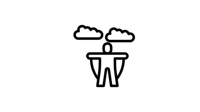 base jumping animated icon