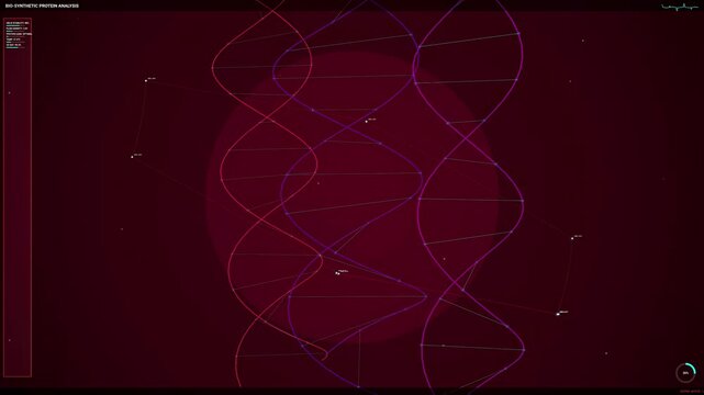 Bio-Synthetic Protein Analysis Medical Sci-Fi HUD Loop