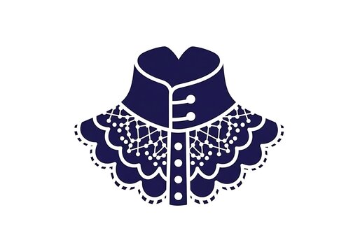 Emma m nutt day vintage lace collar graphic illustration