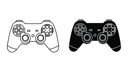 Game controller icon set, video game joystick, gamepad vector illustration isolated on white background © SHAHRIYAR RASEL
