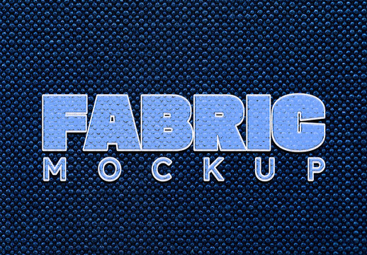 Realistic Embroidered Logo Patch on Fabric Texture Mockup