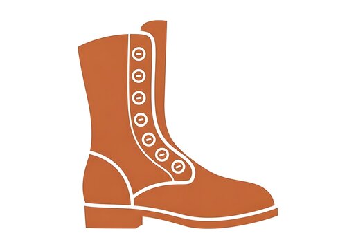 Vintage brown boot icon for emma m nutt day