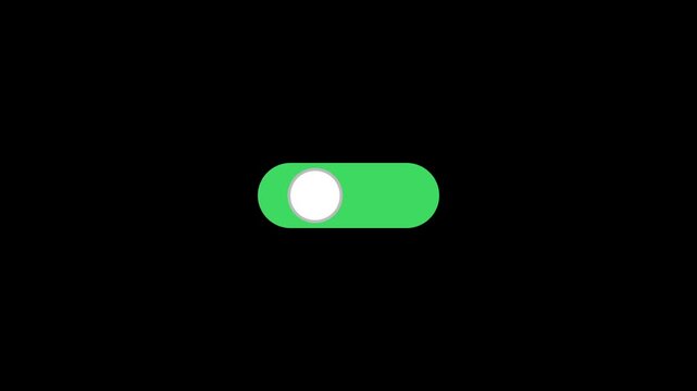 Toggle switch turning on and off to enable or disable digital settings
