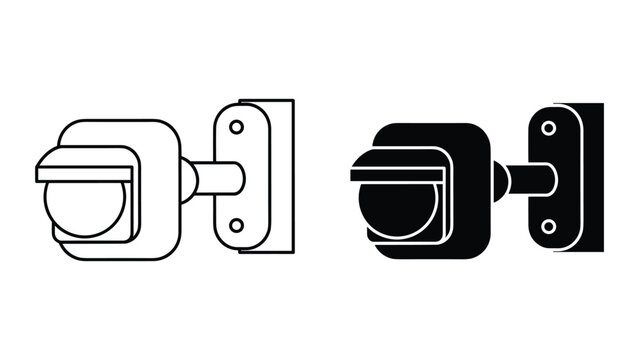 Motion sensor icon set security alarm sensor, infrared detector, surveillance system, home automation, smart house technology, vector illustration