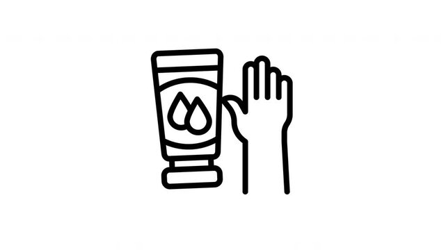 burn cream animated icon
