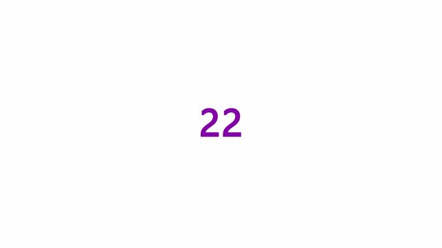 Dates 1 to 31 Scrolling Text Animation Vertical Transition on Transparent Background. Numbers 1 to 31 Date Scrolling Animation Alpha Channel. Calendar Dates 1-31, Date Scrolling Animation in 4K