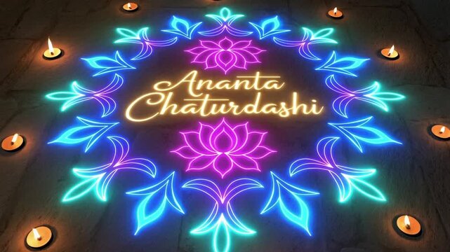 Ananta Chaturdashi, Festive Ganesh Visarjan scene under glowing twilight sky with cultural devotion