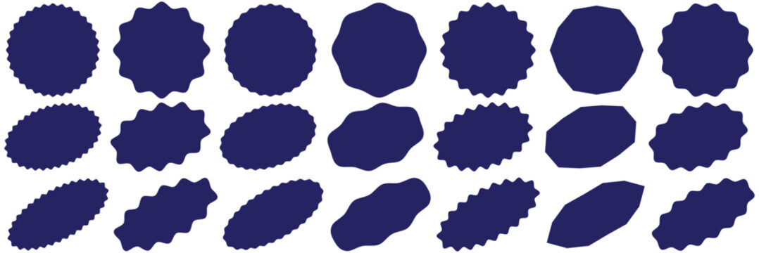 Red starbursts sale badge blank sticker price tag discount label promo button empty special offer sign retail marketing element isolated flat design templates shape graphic bundle See Less
