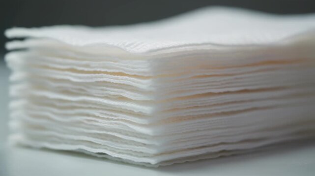 Sterile gauze pads stacking cleanly
