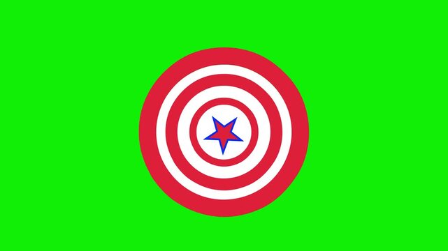 2d Original Target Loop Animation with Green Screen Motion Graphic