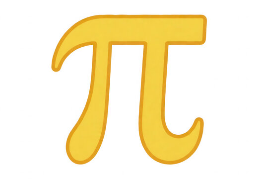 Gold Pi Symbol Isolated Transparent Background