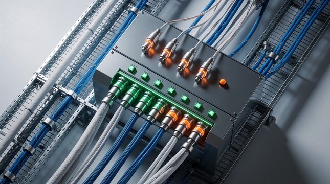 Industrial Cable Distribution Junction Box With Heavy Duty Connectors For Smart Power Management Systems