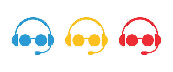 Airplane Pilot Glasses Icon, for Aviation Travel Flight Crew Pilot Equipment and Transportation Vector Design © shuvo 1