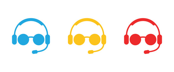 Airplane Pilot Glasses Icon, for Aviation Flight Crew Travel Equipment and Aircraft Transportation Vector Illustration © shuvo 1