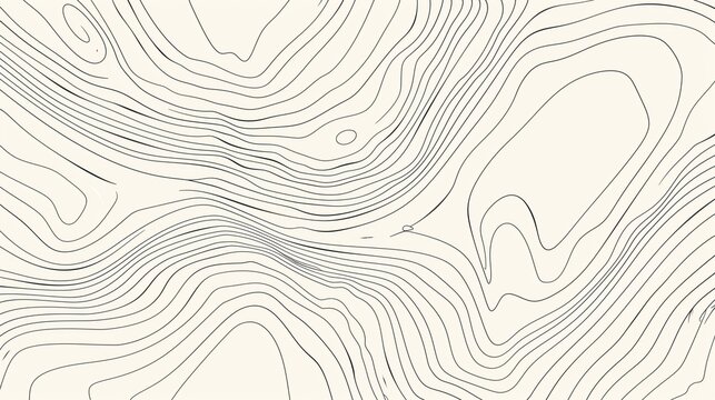Topographic map texture background with contour lines, minimal style.