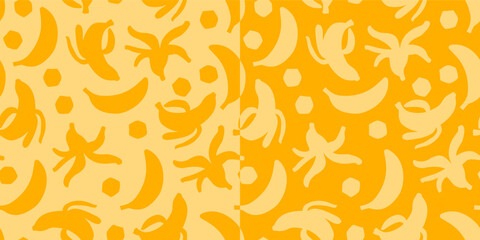 banana seamless pattern for tropical banner design. Banana fruit pattern background. banana fruit seamless pattern. © riansa28