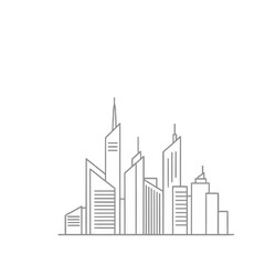 Obraz premium Modern City Skyline Outline