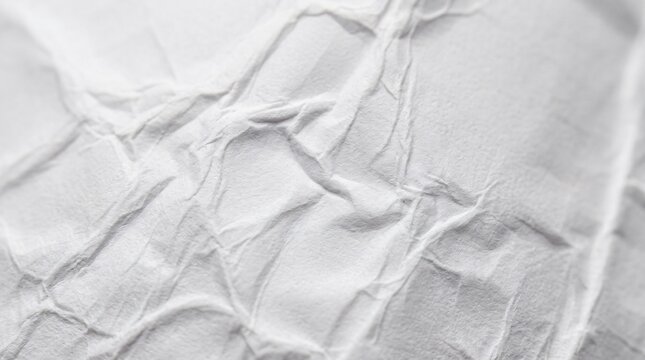 Texture de papier blanc froiss&eacute; en gros plan, fond abstrait pour concept de rentr&eacute;e scolaire, brouillon d'&eacute;tudiant, mat&eacute;riel d'&eacute;cole et cr&eacute;ation.
