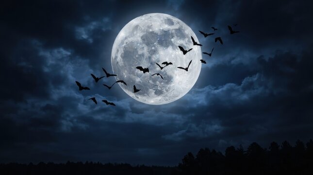 halloween night scene