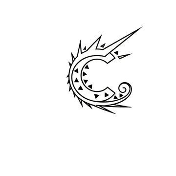 Tribal C Letter Design