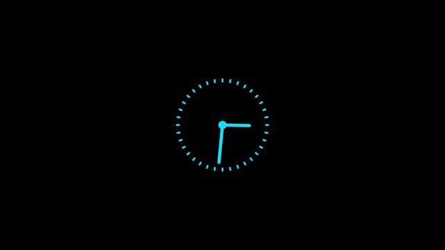 clock icon animation with rotating yellow hand background.