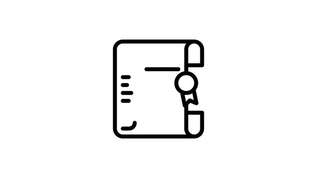 certificate animated icon