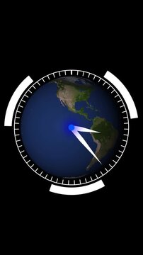Digital countdown clock timer dashboards track international world time zone parameters Global business milestone presentation slides use a digital countdown clock timer