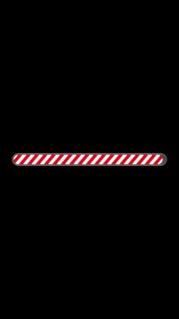 Striped loading blocks track archive extraction events on black screens High visibility hazard paths alert system engineers to updates Warning meters advance