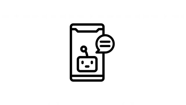chatbot interface animated icon
