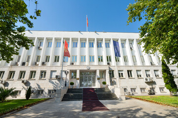 Obraz premium the Montenegrin presidential palace in Podgorica, Montenegro