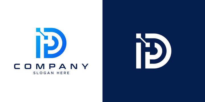 Modern Letter DP Monogram Logo Vector, Minimalist Initial D and P Business Logo Design, Creative Corporate Brand Identity, Technology, Digital, Finance, Startup and Professional Company Emblem