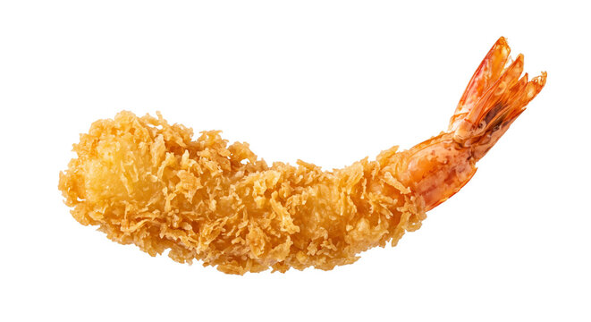 Crispy golden fried shrimp with a crunchy panko breading and visible tail