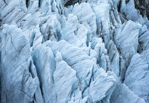 Detail, rugged blue ice with crevasses, Upper Arctic Sea glacier, Bernese Alps, Bernese Oberland, Switzerland