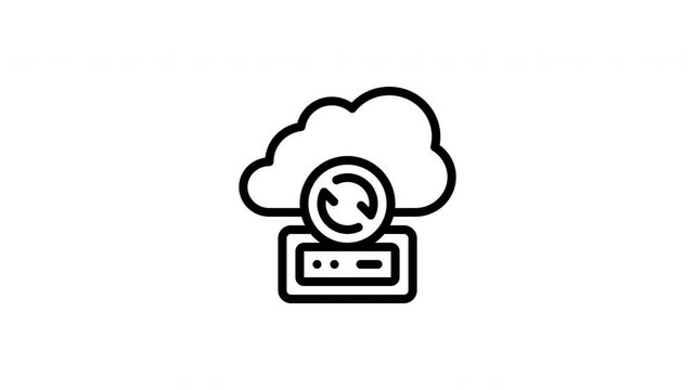 cloud backup animated icon
