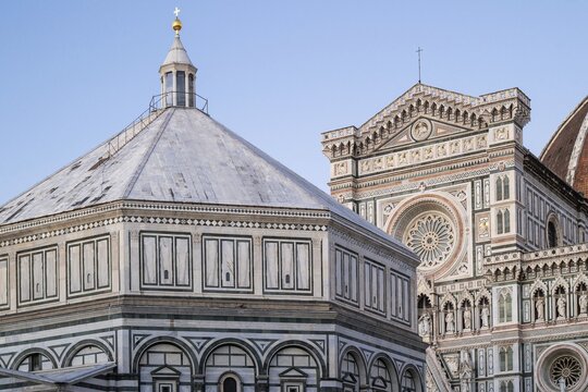Baptistery, Cathedral of Santa Maria del Fiore, Cathedral, Duomo by Filippo Brunelleschi, UNESCO World Heritage Site, Old Town, Florence, Tuscany, Italy