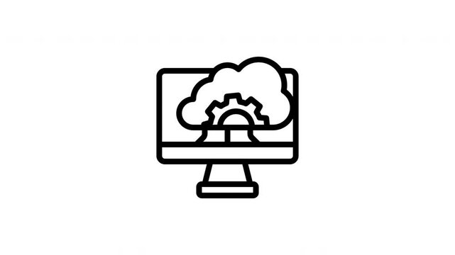 cloud computing animated icon