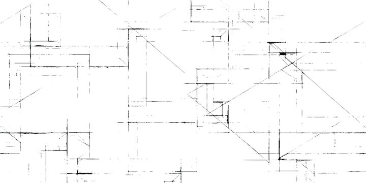 White background featuring intricate gray architectural blueprint and schematic line art overlays geometric, or drafting texture to modern designs, web banners.