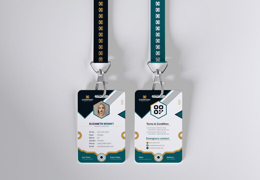 Corporate ID Card Template Layout