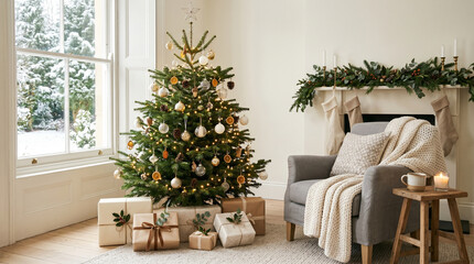 Obraz premium christmas tree and gifts