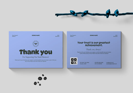 Editable Brand Thank You Card Design