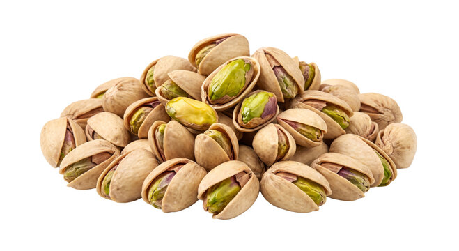 Pile of shelled and unshelled pistachios with vibrant green kernels
