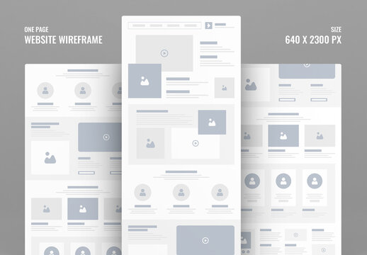 Landing Page Wireframe Template Layout