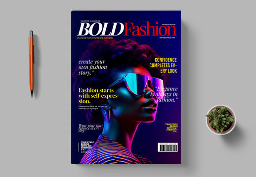 Luxury Style Fashion Magazine Cover Template