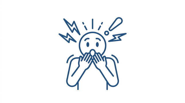 Person expressing shock and surprise with hands covering mouth.