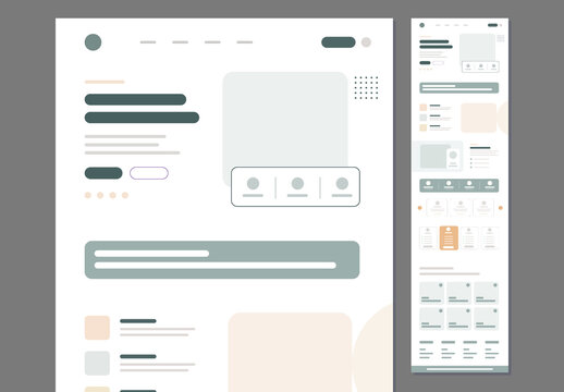 Minimal Dashboard Wireframe Template