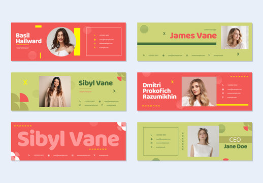 Professional Email Signature Template Collection