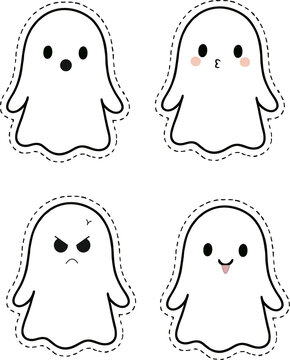 set of funny monsters hellowin
